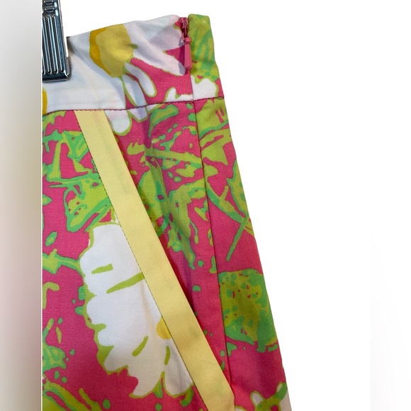 LILLY PULITZER Skort Pink/Yellow Floral Print - Size 14 - Picture 4 of 15